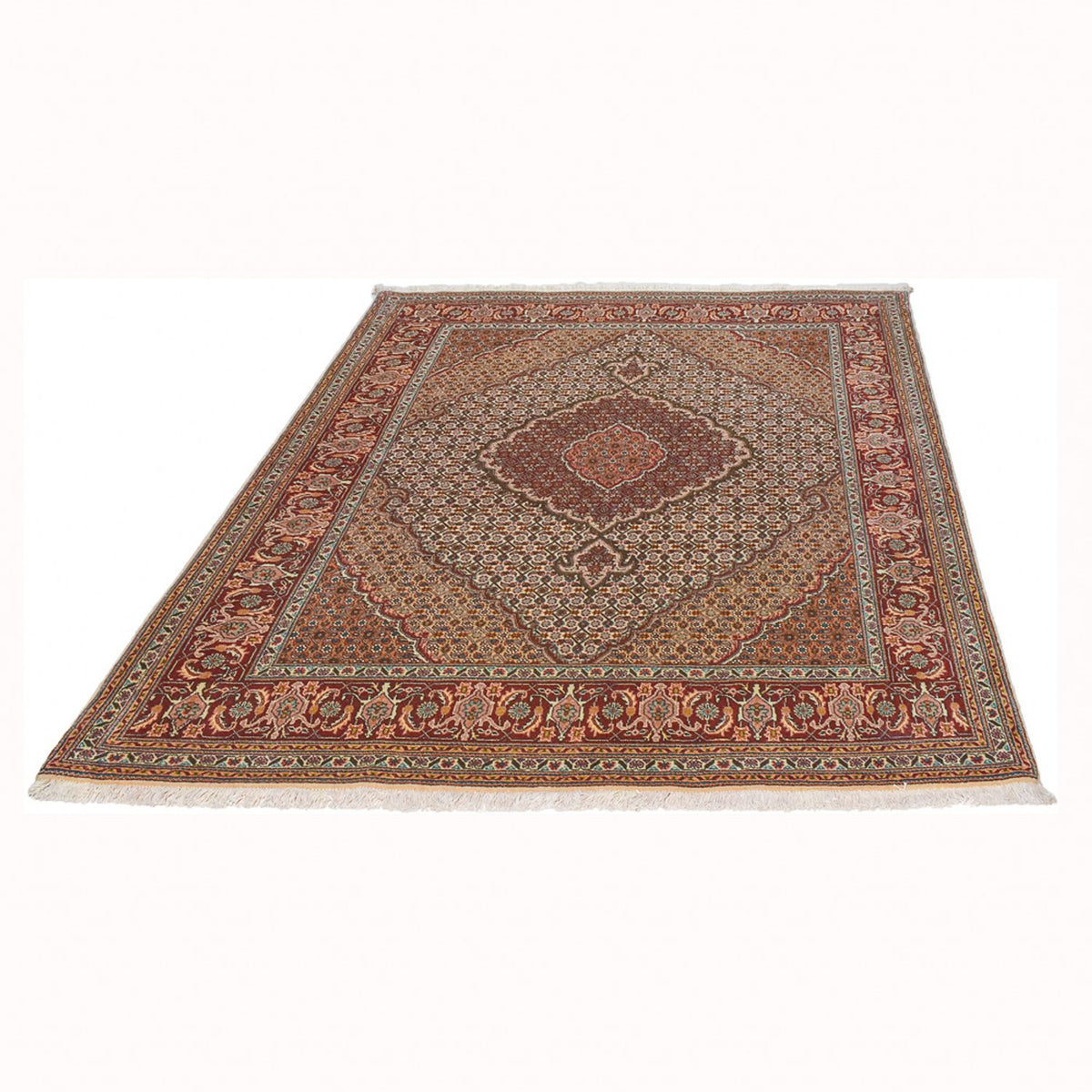 Perzisch tapijt - Tabriz - Royal - 198 x 156 cm - donkerbruin