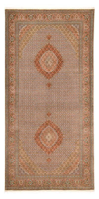 Loper Perzisch tapijt - Tabriz - Royal - 403 x 200 cm - lichtbruin