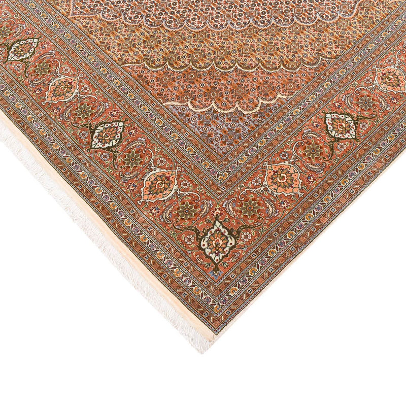Loper Perzisch tapijt - Tabriz - Royal - 403 x 200 cm - lichtbruin