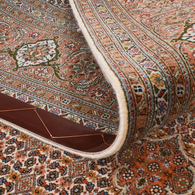 Loper Perzisch tapijt - Tabriz - Royal - 403 x 200 cm - lichtbruin