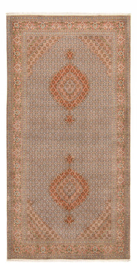 Loper Perzisch tapijt - Tabriz - Royal - 408 x 201 cm - lichtbruin