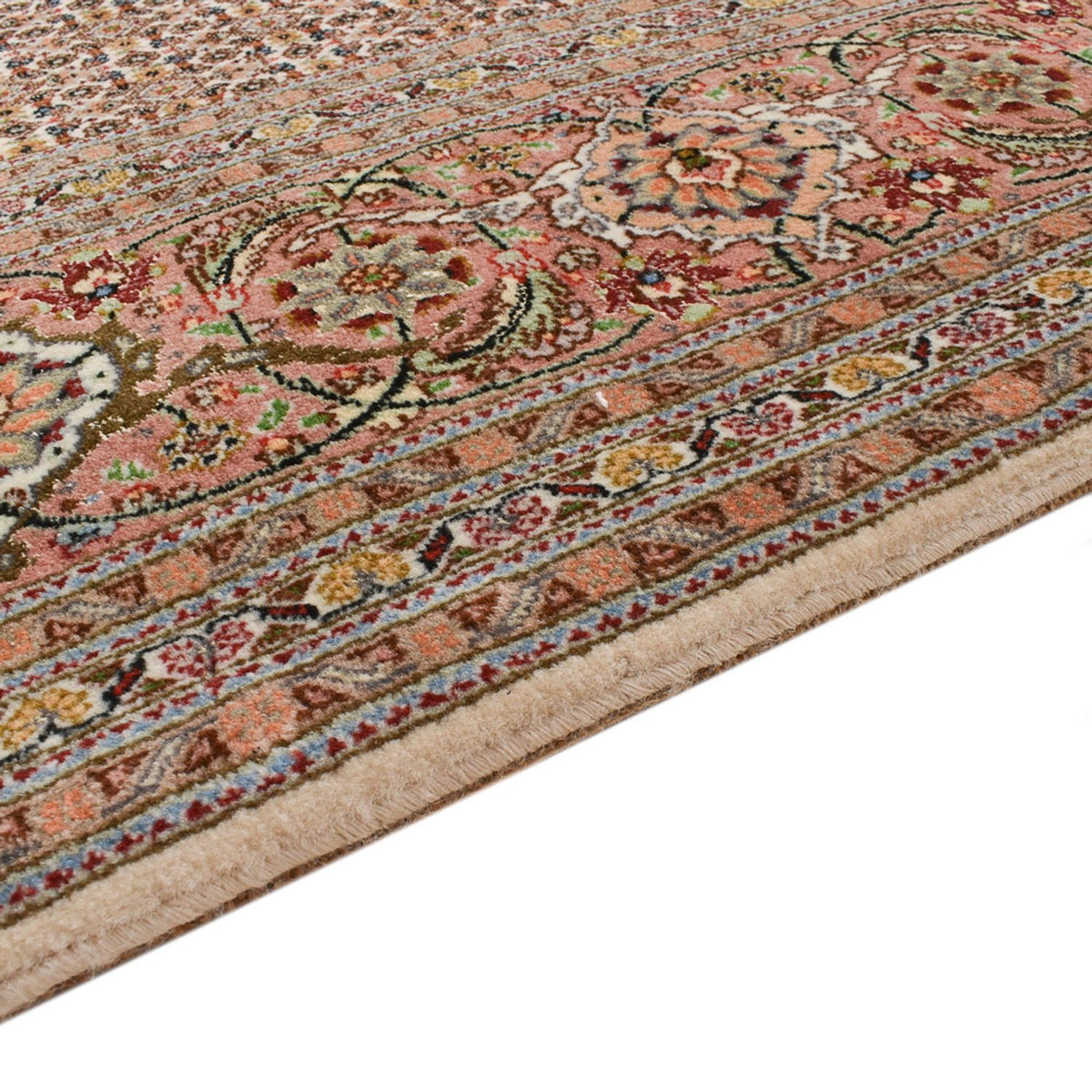 Loper Perzisch tapijt - Tabriz - Royal - 408 x 201 cm - lichtbruin