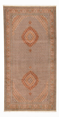 Loper Perzisch tapijt - Tabriz - Royal - 407 x 201 cm - lichtbruin