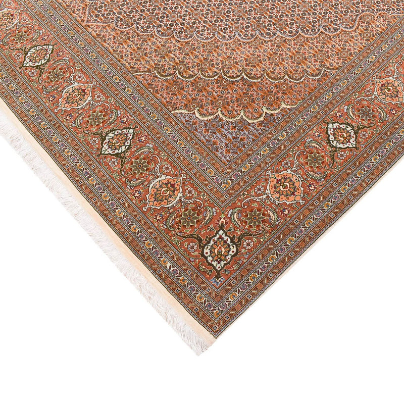 Loper Perzisch tapijt - Tabriz - Royal - 407 x 201 cm - lichtbruin