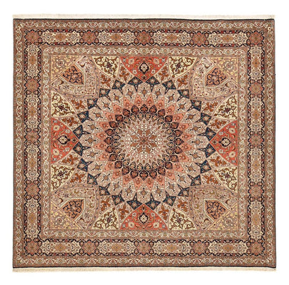 Perzisch tapijt - Tabriz - Royal vierkant  - 252 x 248 cm - donker beige