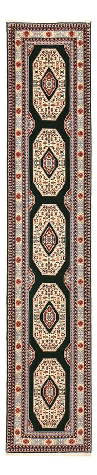 Loper Perzisch tapijt - Tabriz - Premium - 372 x 74 cm - donkerblauw