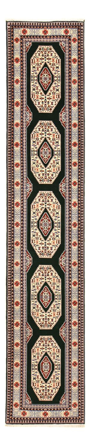 Loper Perzisch tapijt - Tabriz - Premium - 372 x 74 cm - donkerblauw