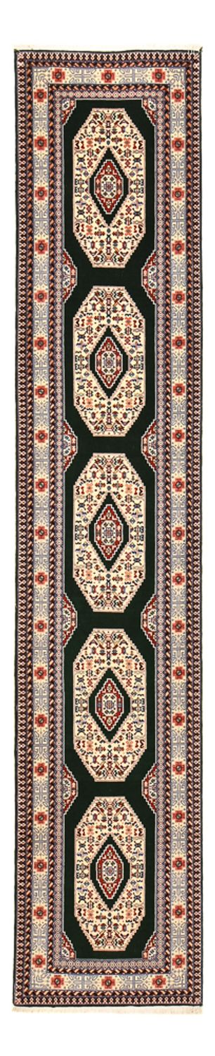 Loper Perzisch tapijt - Tabriz - Premium - 372 x 74 cm - donkerblauw