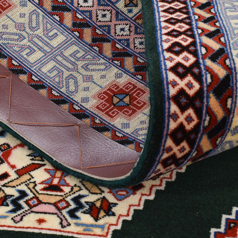 Loper Perzisch tapijt - Tabriz - Premium - 370 x 75 cm - donkerblauw