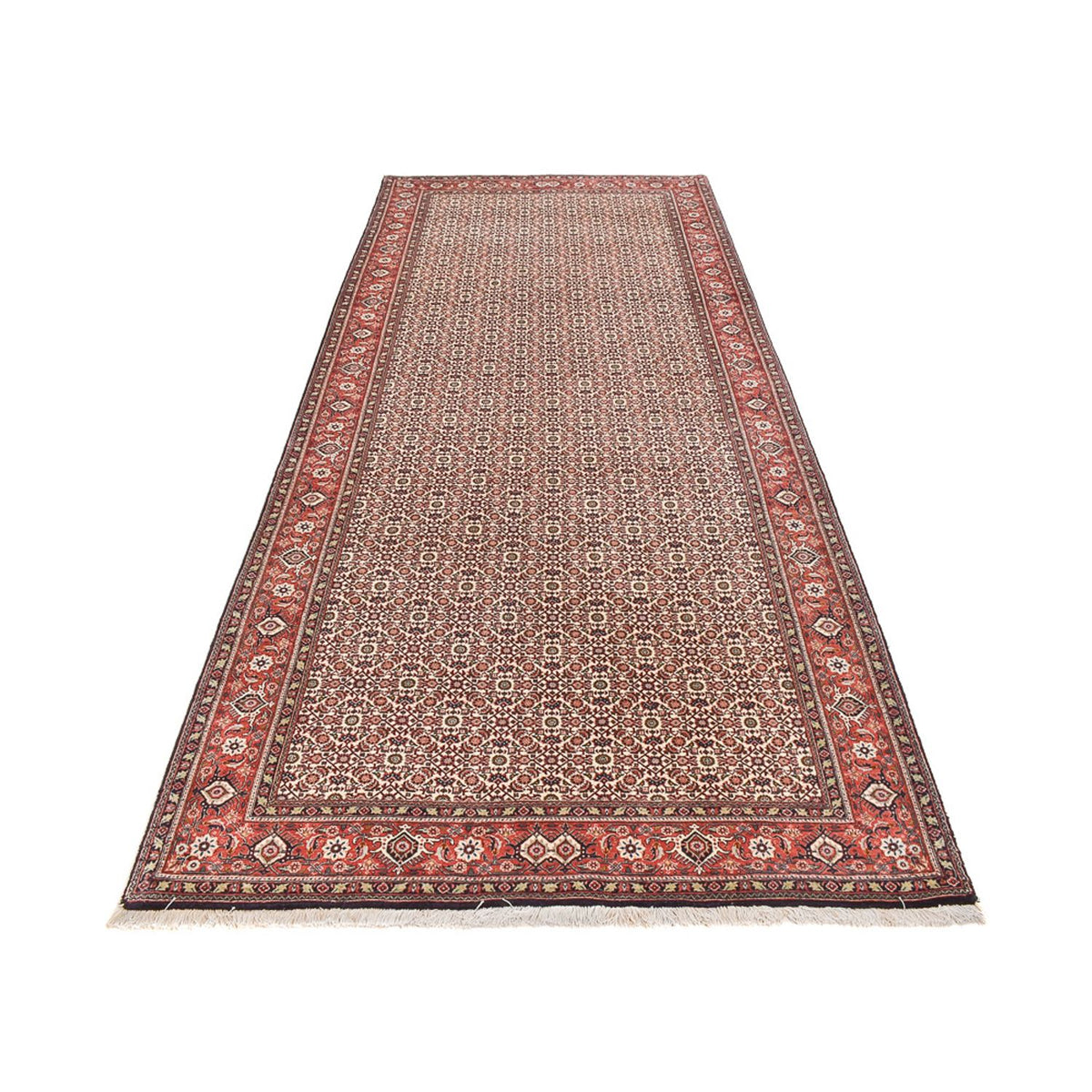 Loper Perzisch tapijt - Bijar - 402 x 153 cm - roest
