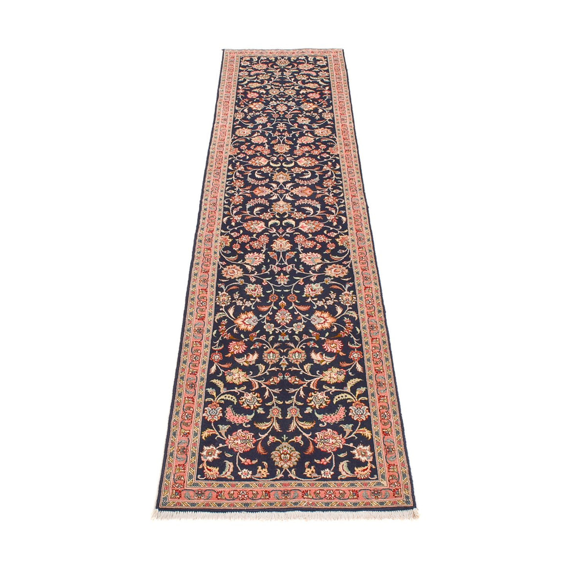 Loper Perzisch tapijt - Tabriz - Premium - 293 x 65 cm - donkerblauw