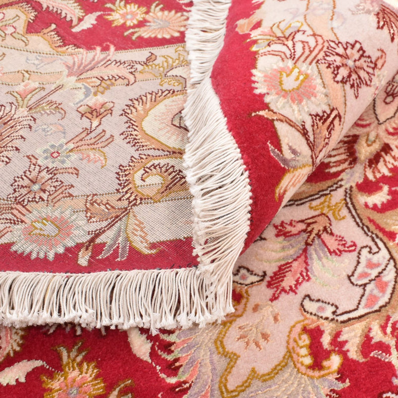 Perzisch tapijt - Tabriz - Premium rond  - 200 x 200 cm - rood