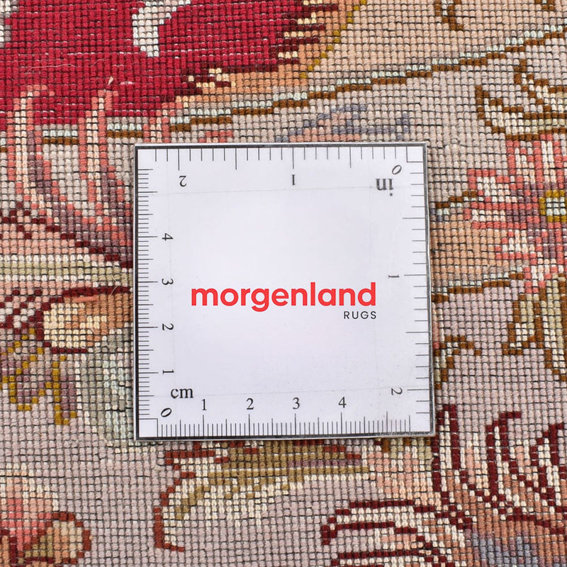 Perzisch tapijt - Tabriz - Premium rond  - 200 x 200 cm - rood