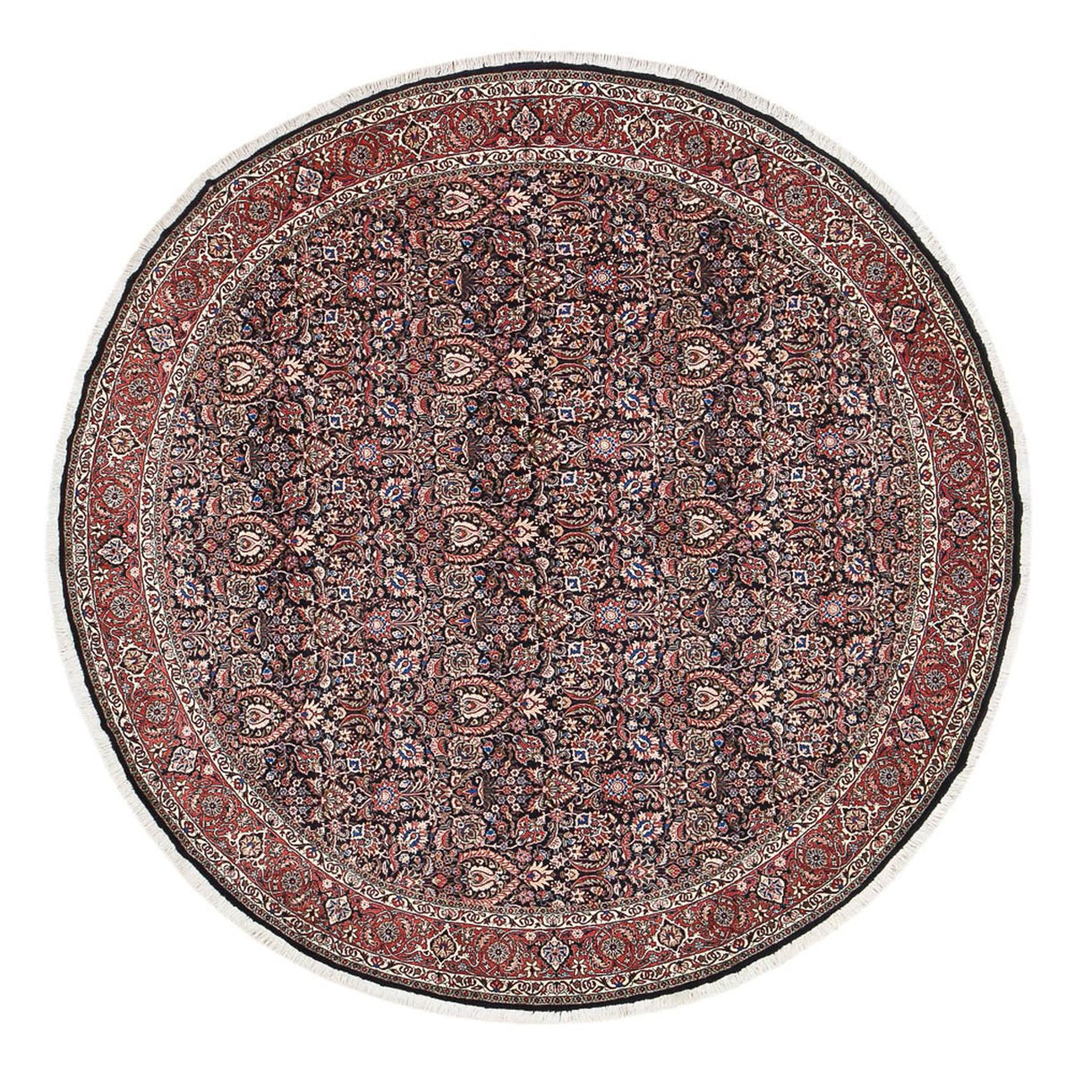 Perzisch tapijt - Bijar rond  - 300 x 300 cm - donkerrood