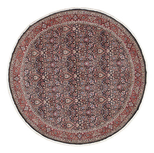 Perzisch tapijt - Bijar rond  - 300 x 300 cm - donkerrood
