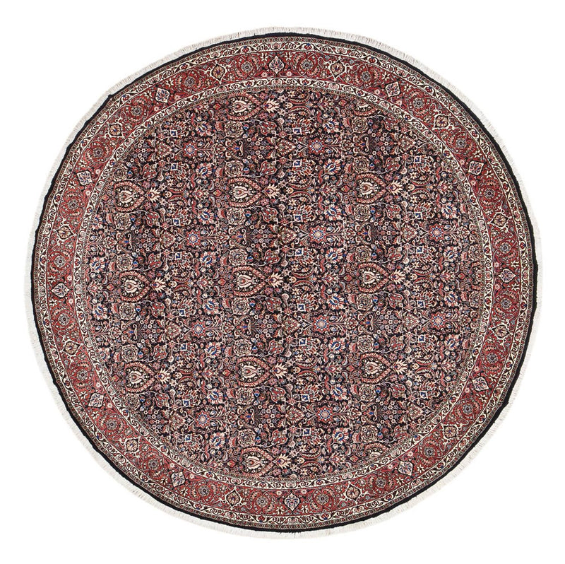 Perzisch tapijt - Bijar rond  - 300 x 300 cm - donkerrood