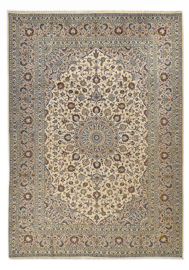 Perzisch tapijt - Keshan - Koninklijke - 350 x 248 cm - zand