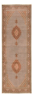 Loper Perzisch tapijt - Tabriz - Royal - 404 x 150 cm - lichtbruin