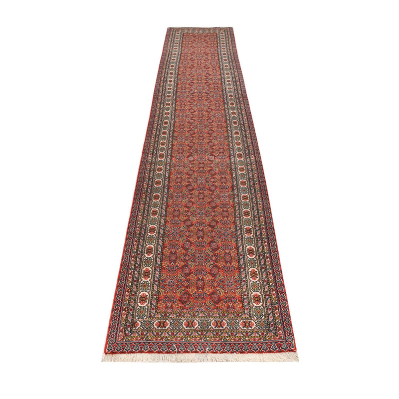 Loper Perzisch tapijt - Tabriz - 380 x 70 cm - roest