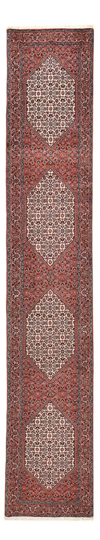 Loper Perzisch tapijt - Bijar - 400 x 74 cm - bruin