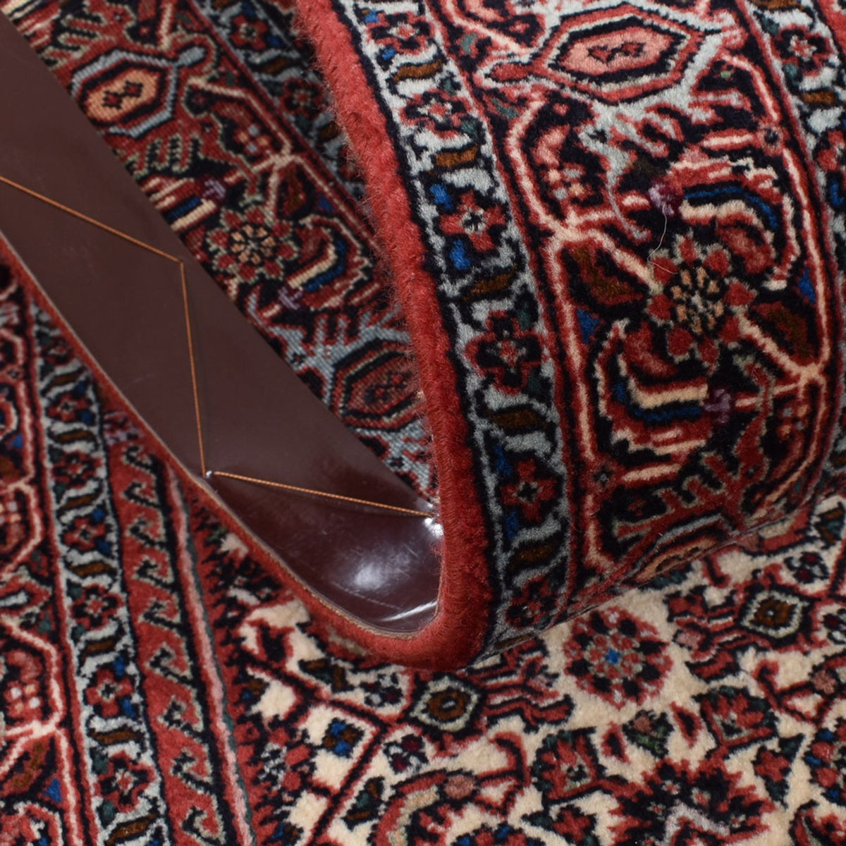 Loper Perzisch tapijt - Bijar - 400 x 74 cm - bruin