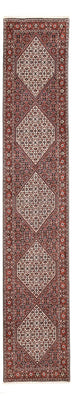 Loper Perzisch tapijt - Bijar - 394 x 73 cm - bruin
