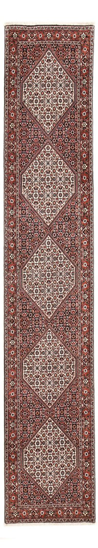 Loper Perzisch tapijt - Bijar - 394 x 73 cm - bruin