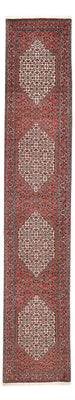 Loper Perzisch tapijt - Bijar - 400 x 74 cm - bruin