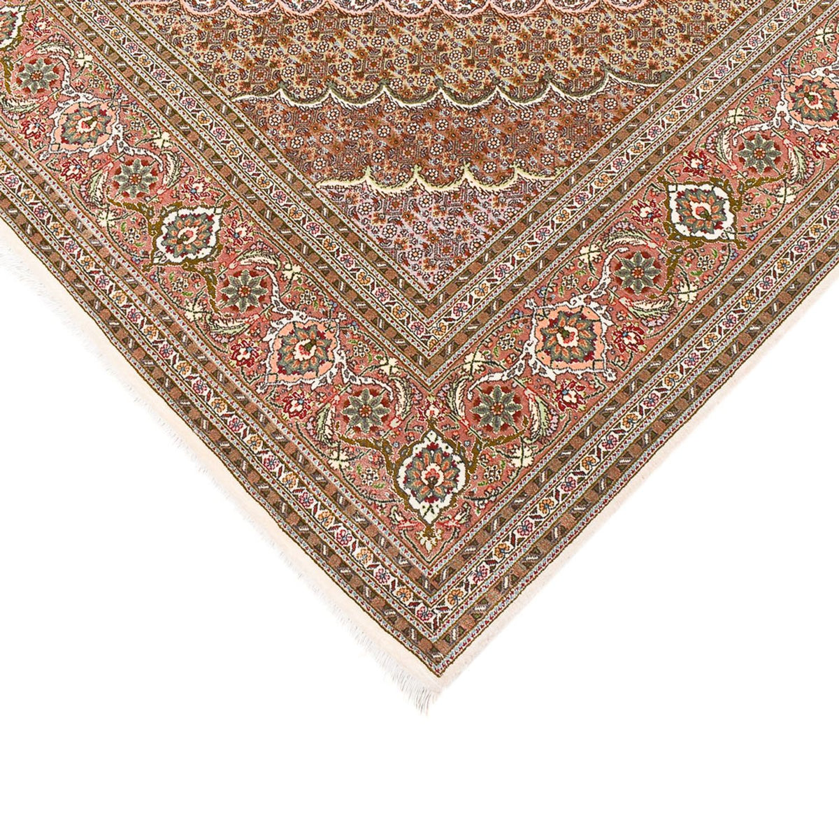 Loper Perzisch tapijt - Tabriz - Royal - 400 x 202 cm - licht rood