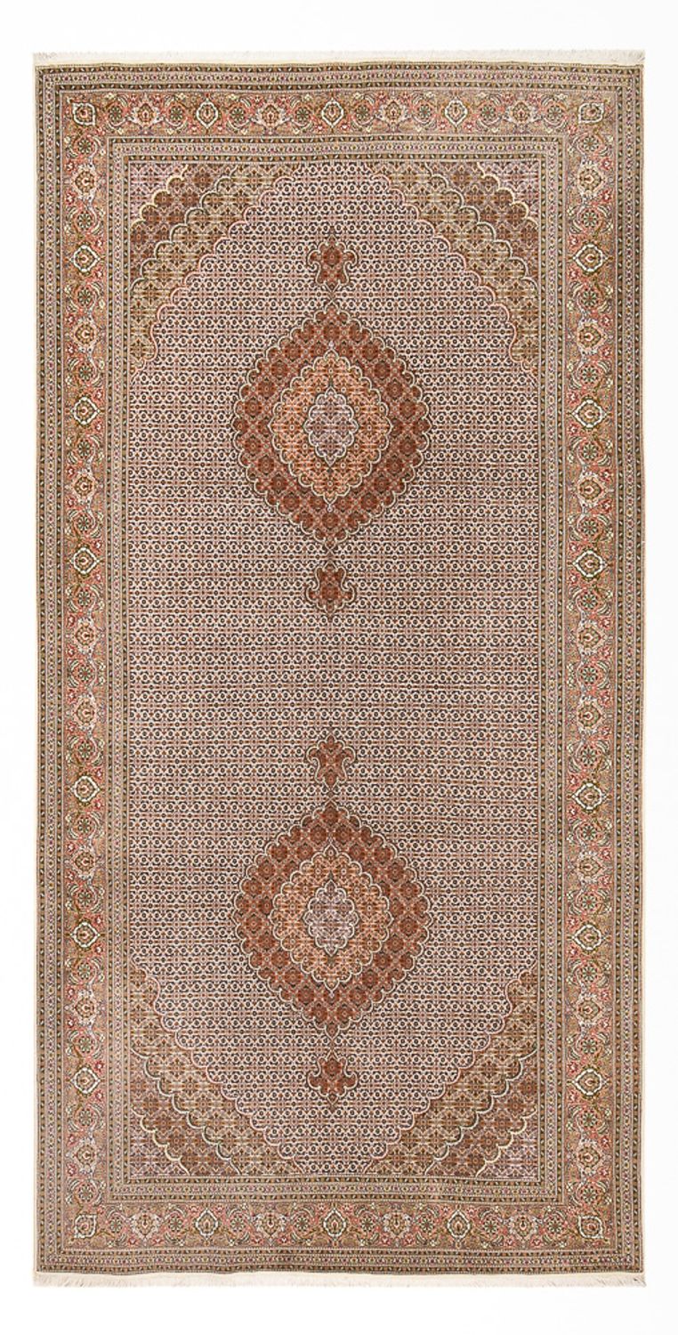 Loper Perzisch tapijt - Tabriz - Royal - 397 x 197 cm - roest