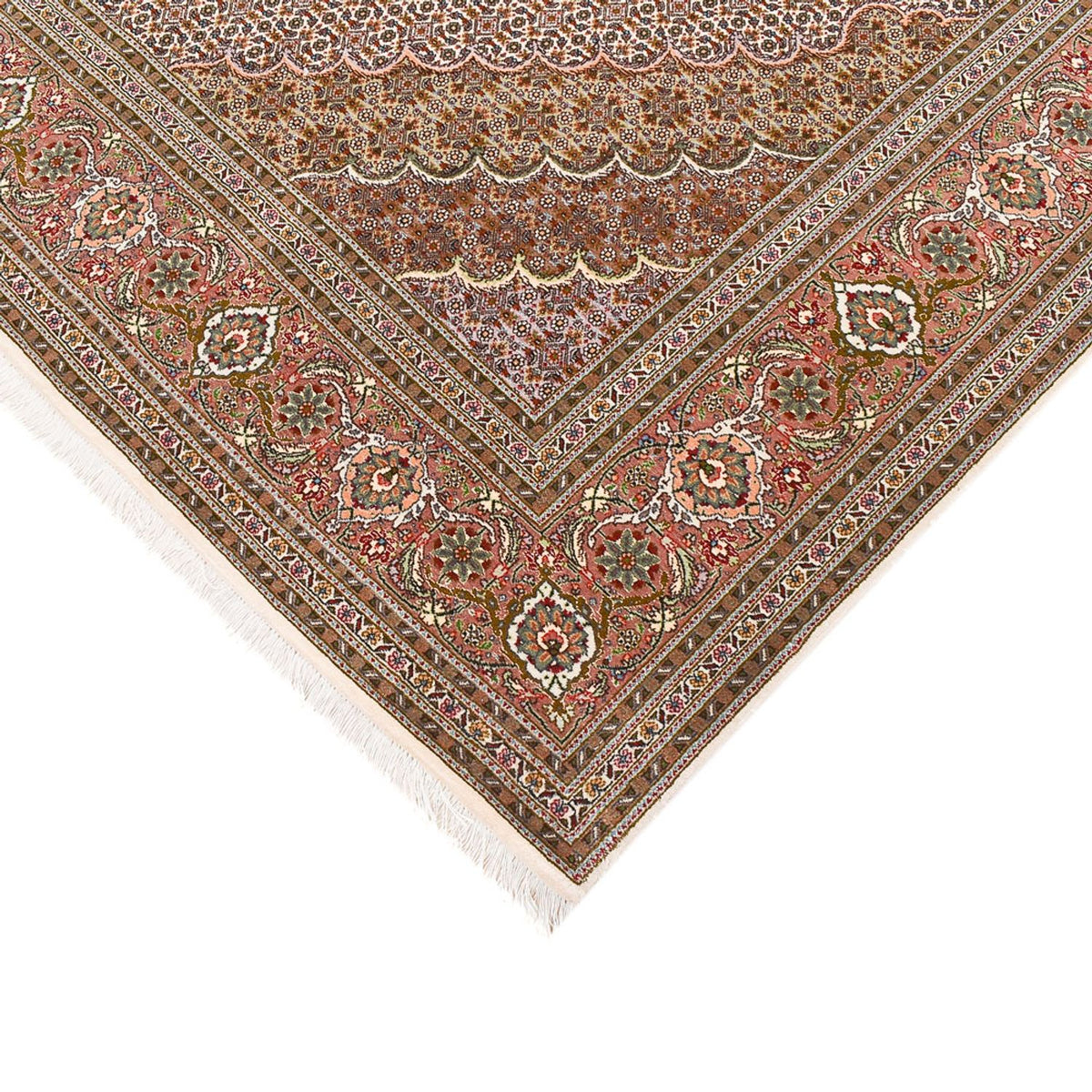 Loper Perzisch tapijt - Tabriz - Royal - 397 x 197 cm - roest