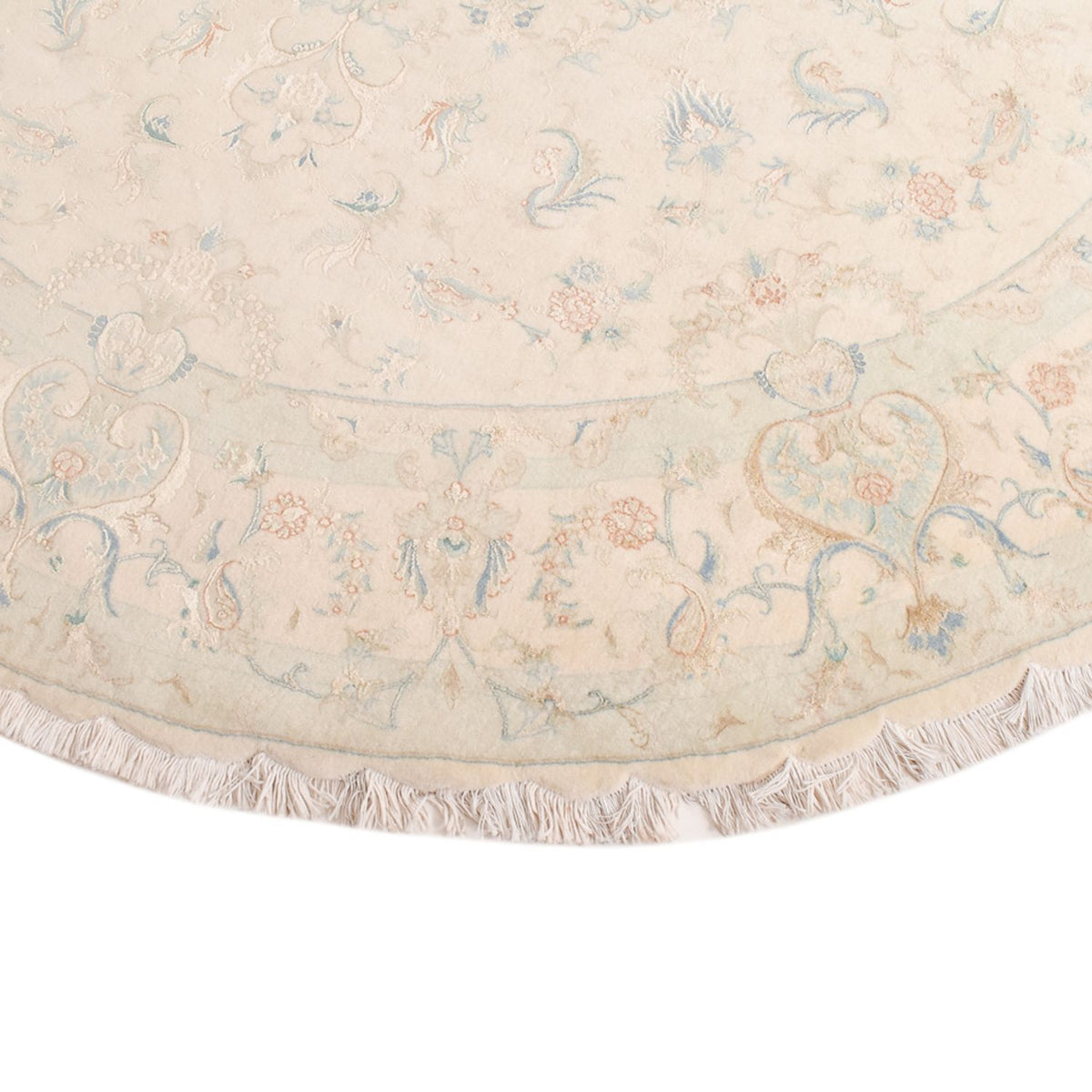 Perzisch tapijt - Tabriz - Premium rond  - 250 x 250 cm - beige