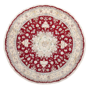 Perzisch tapijt - Tabriz - Premium rond  - 250 x 250 cm - rood