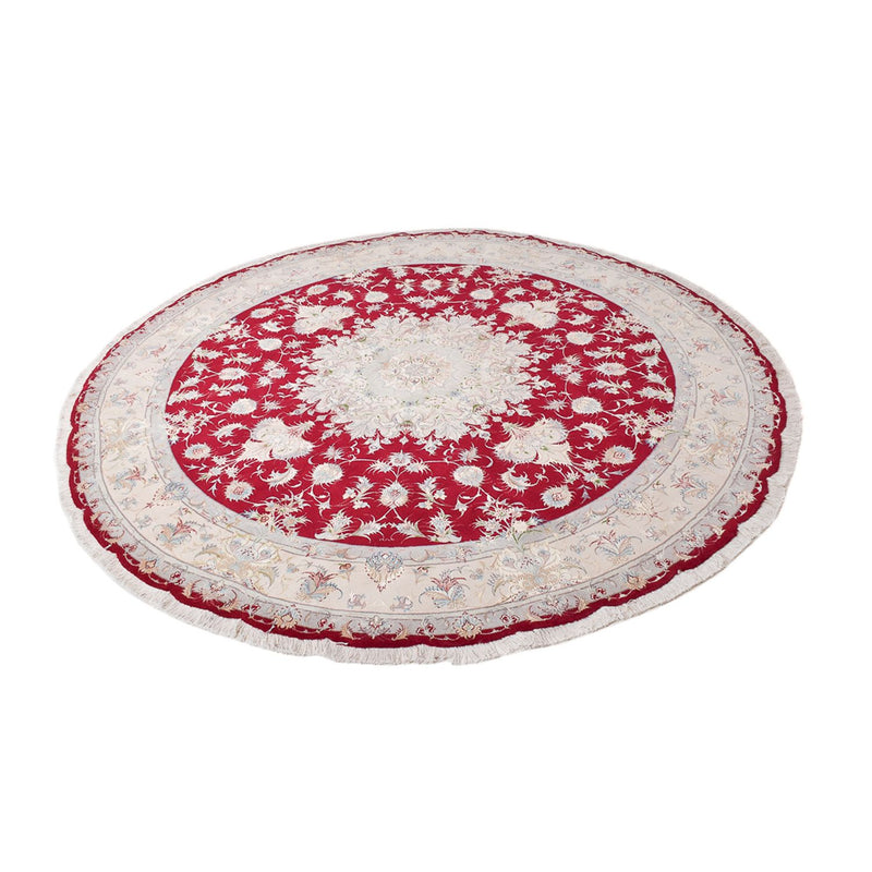 Perzisch tapijt - Tabriz - Premium rond  - 250 x 250 cm - rood