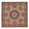 Tabriz - 60 Raj Tapijt 253x260cm - Perzisch tapijt - Vierkant / Donker beige / 253 x 260 cm Vierkant