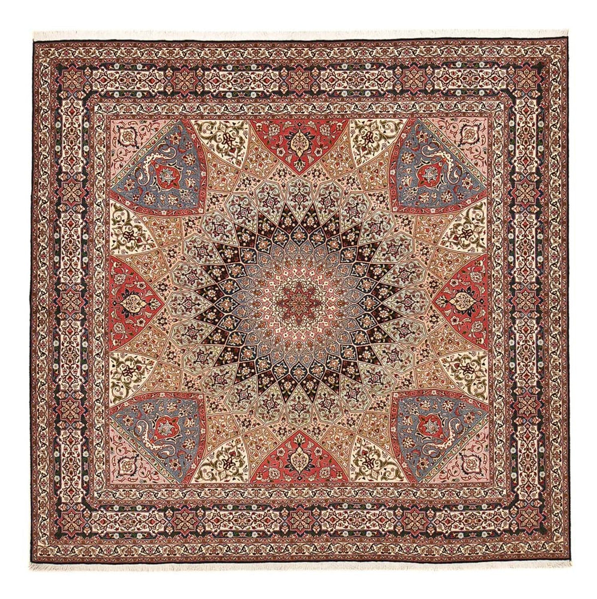 Perzisch tapijt - Tabriz - Premium - 260 x 253 cm - donker beige
