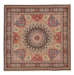 Perzisch tapijt - Tabriz - Premium - 260 x 253 cm - donker beige