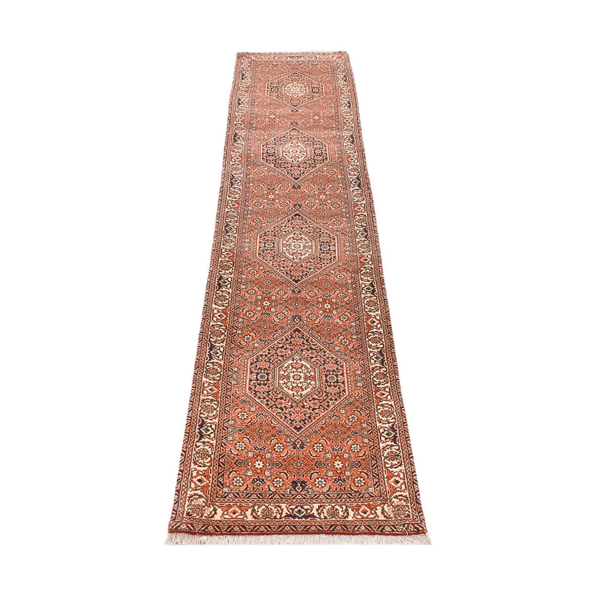 Loper Perzisch tapijt - Bijar - 340 x 67 cm - oranje