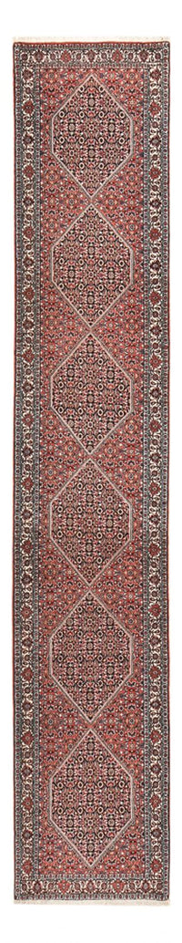 Loper Perzisch tapijt - Bijar - 402 x 76 cm - bruin