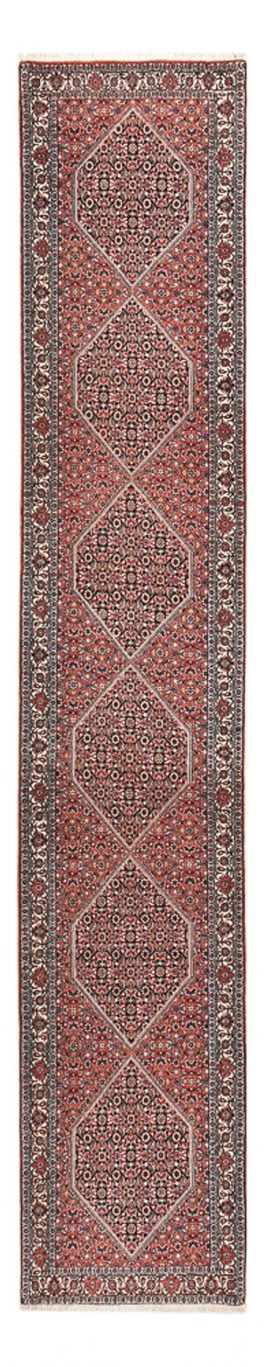 Loper Perzisch tapijt - Bijar - 402 x 76 cm - bruin