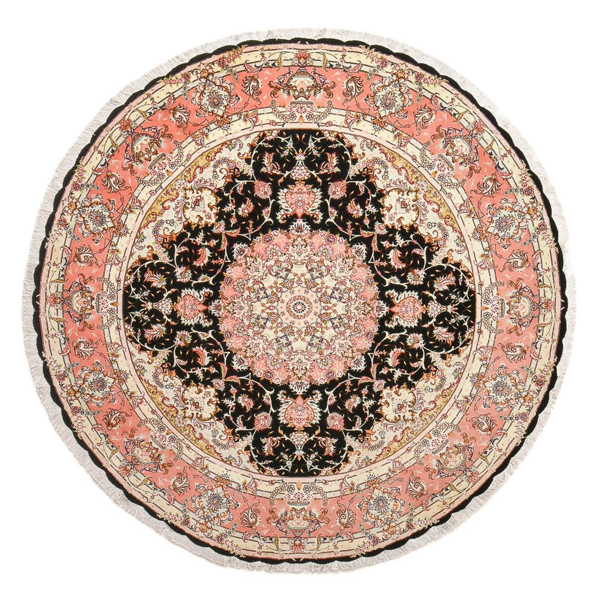 Perzisch tapijt - Tabriz - Premium rond  - 250 x 250 cm - veelkleurig