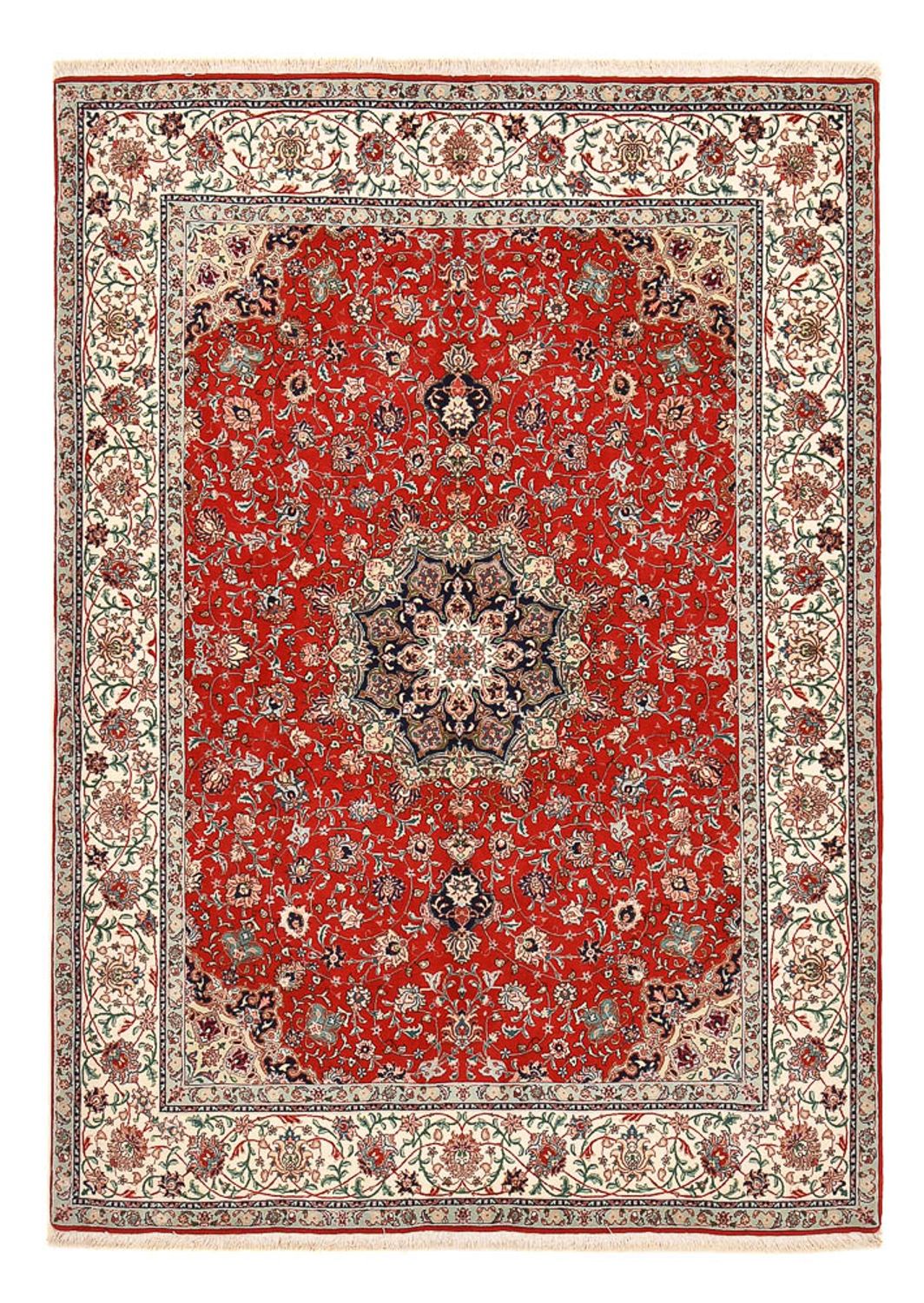 Perzisch tapijt - Tabriz - Premium - 213 x 150 cm - rood