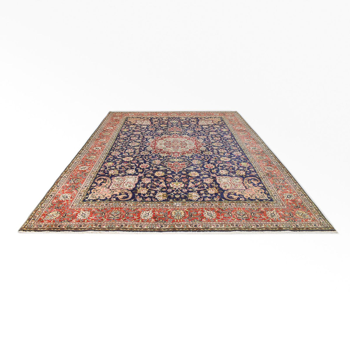 Perzisch tapijt - Tabriz - Royal - 402 x 303 cm - donkerblauw
