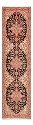 Loper Perzisch tapijt - Tabriz - Royal - 352 x 91 cm - donkerblauw