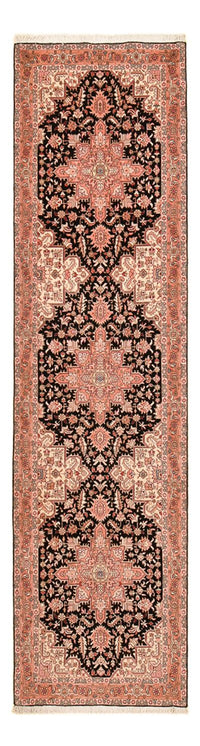 Loper Perzisch tapijt - Tabriz - Royal - 352 x 91 cm - donkerblauw