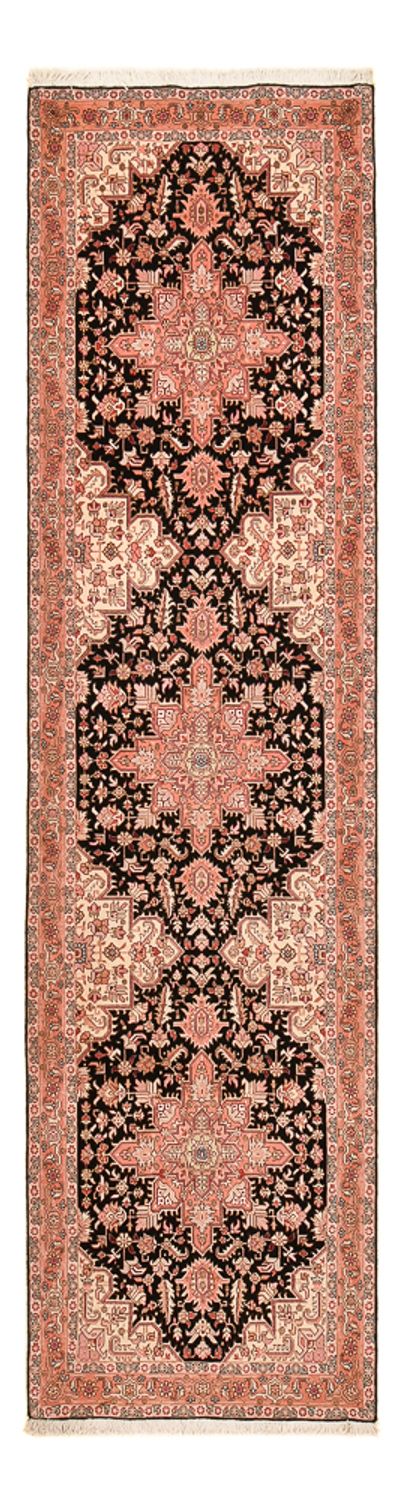 Loper Perzisch tapijt - Tabriz - Royal - 352 x 91 cm - donkerblauw
