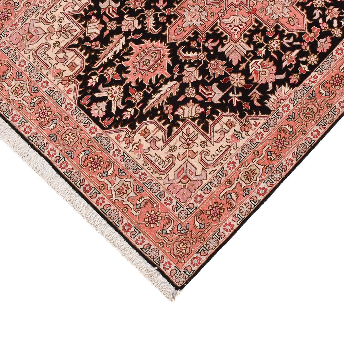 Loper Perzisch tapijt - Tabriz - Royal - 352 x 91 cm - donkerblauw