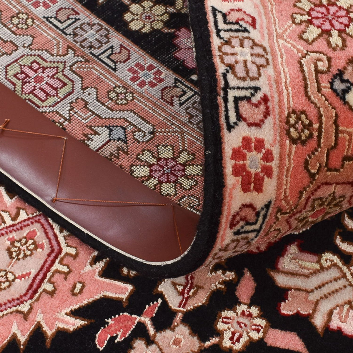 Loper Perzisch tapijt - Tabriz - Royal - 352 x 91 cm - donkerblauw