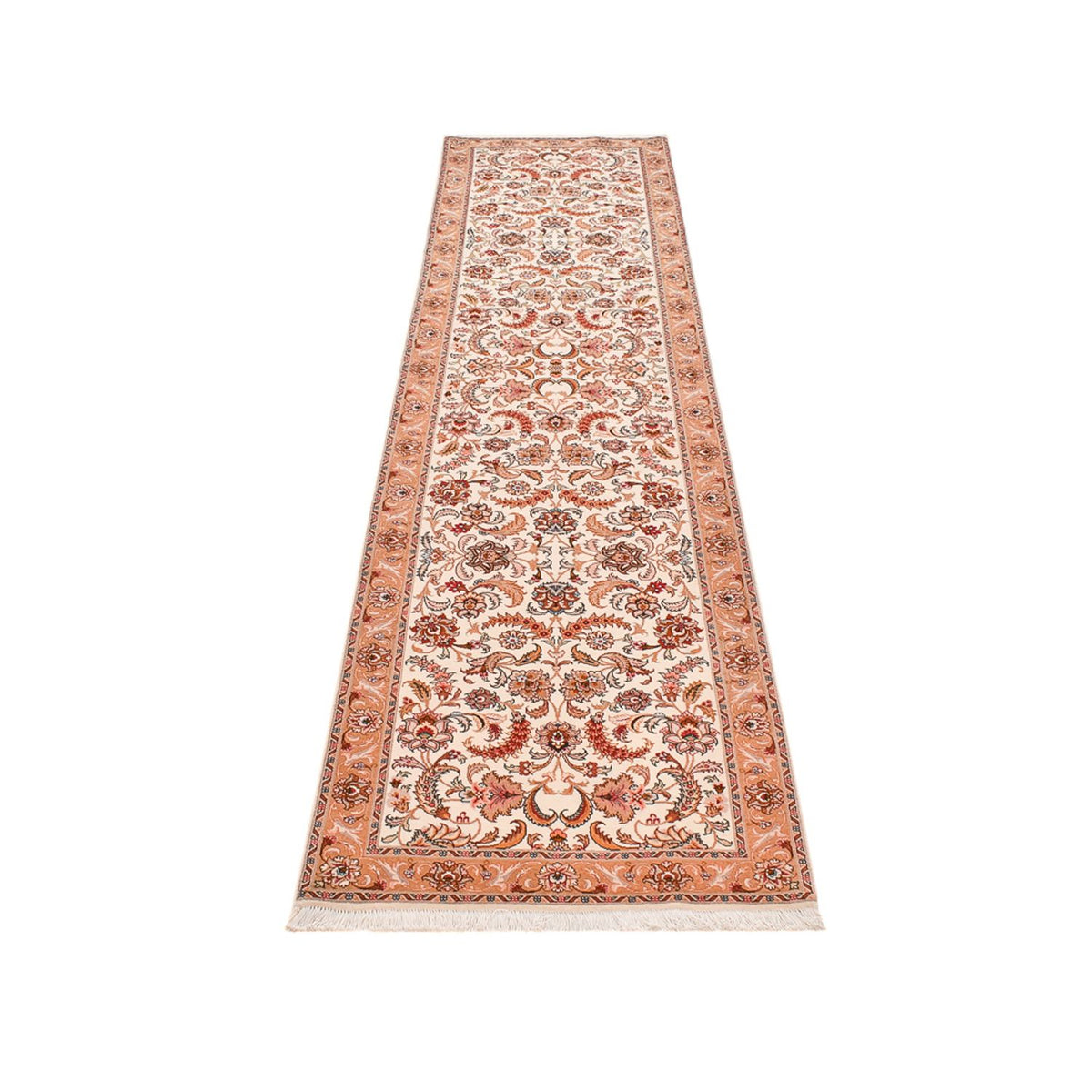 Loper Perzisch tapijt - Tabriz - Premium - 314 x 80 cm - beige