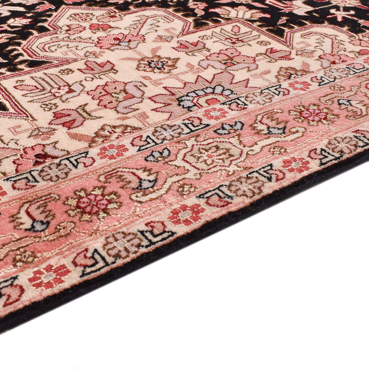 Loper Perzisch tapijt - Tabriz - Premium - 350 x 91 cm - donkerblauw